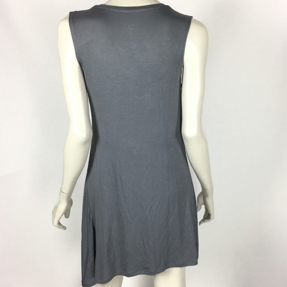 Scoop Neck Knit Tank Side Godet - Picture 5 of 7